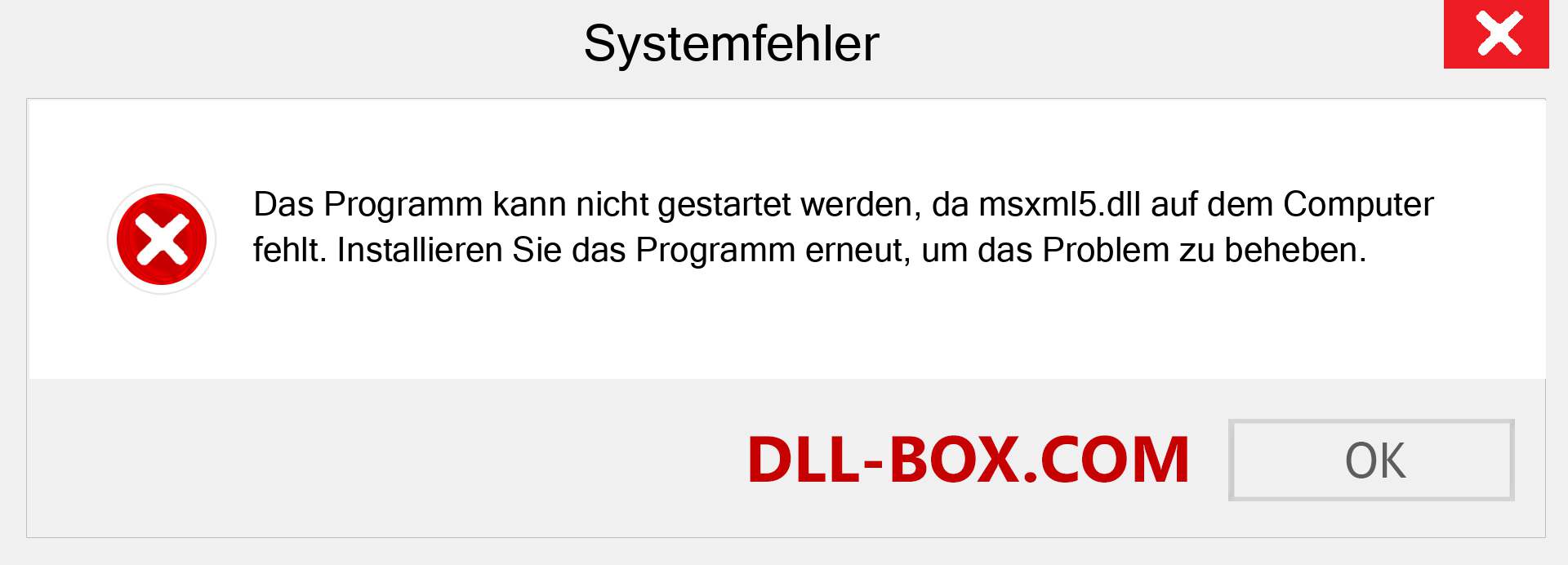 msxml5.dll-Datei fehlt?. Download für Windows 7, 8, 10 - Fix msxml5 dll Missing Error unter Windows, Fotos, Bildern