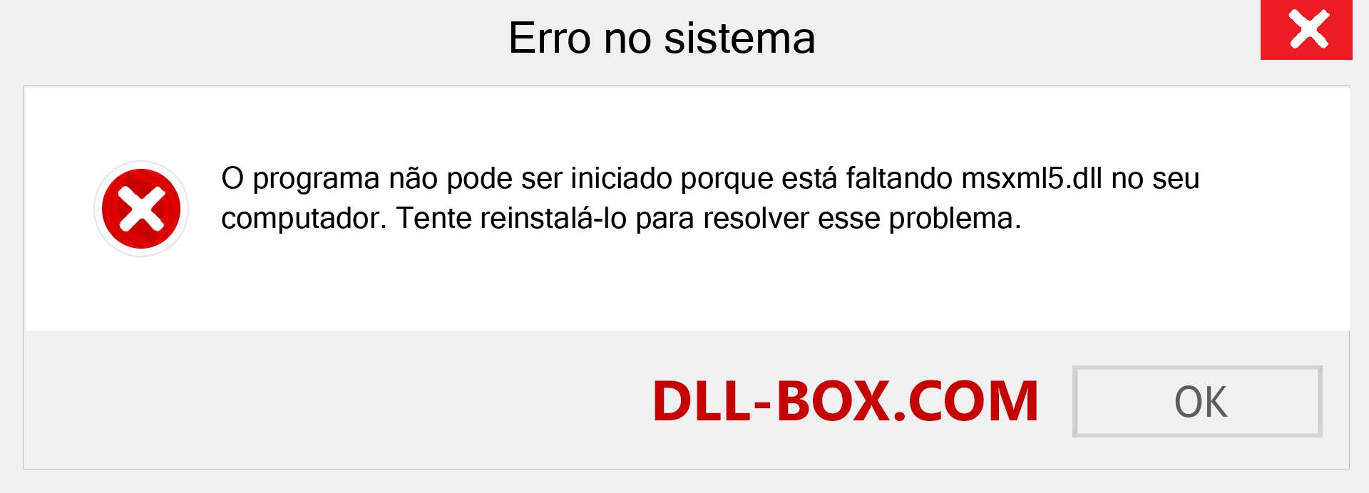 Arquivo msxml5.dll ausente ?. Download para Windows 7, 8, 10 - Correção de erro ausente msxml5 dll no Windows, fotos, imagens